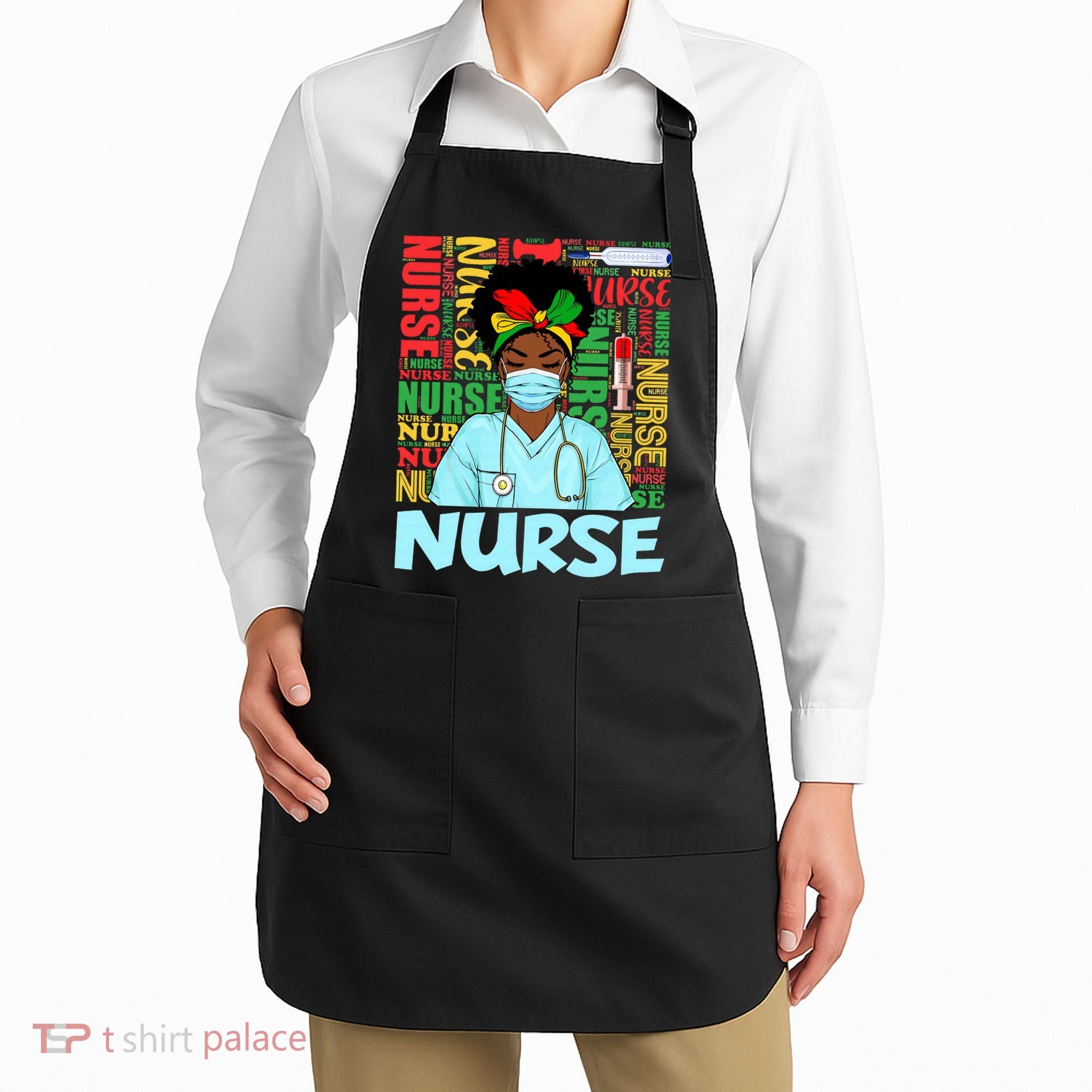 Black Nurse Black History Juneteenth Melanin Apron
