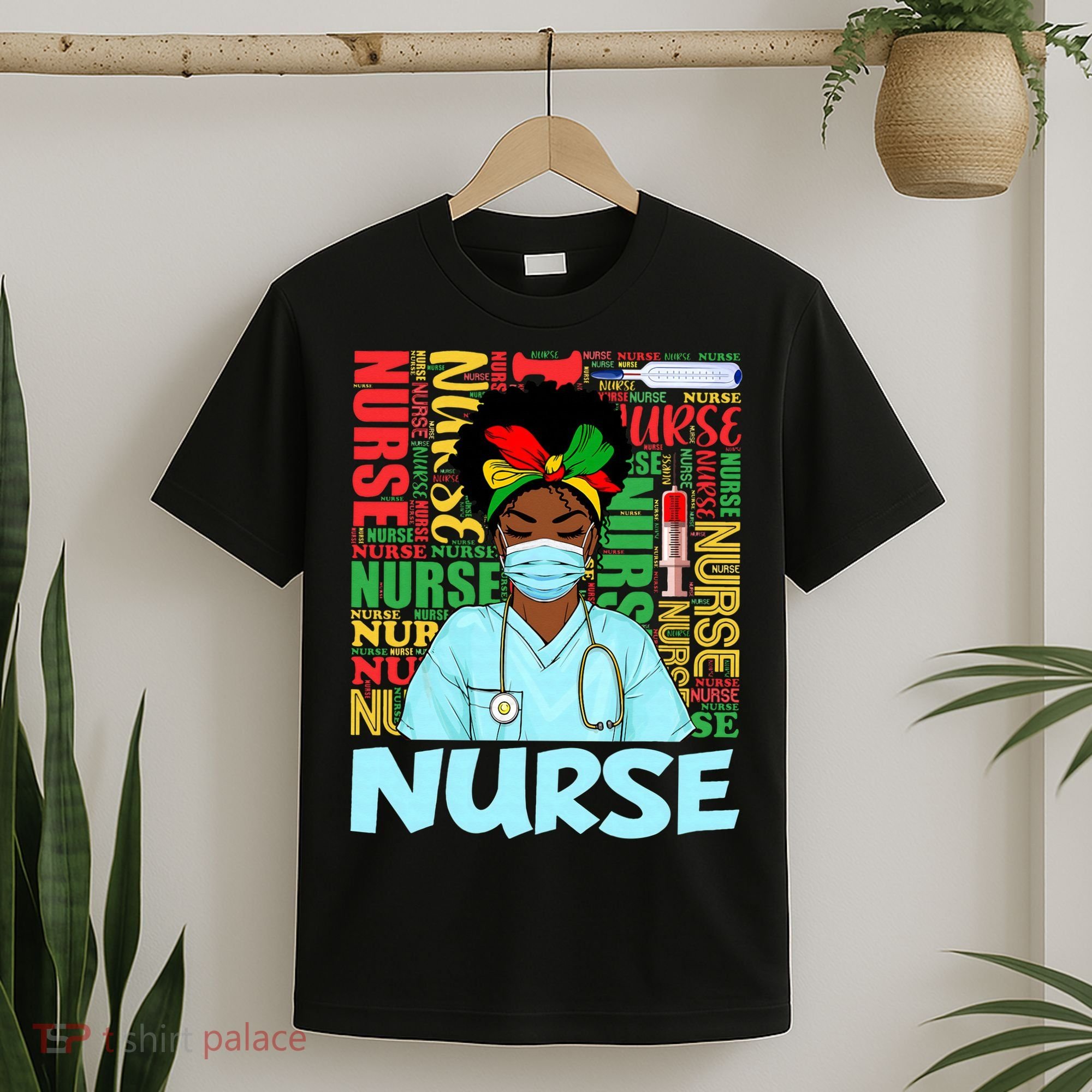Black Nurse Black History Juneteenth Melanin T-Shirt