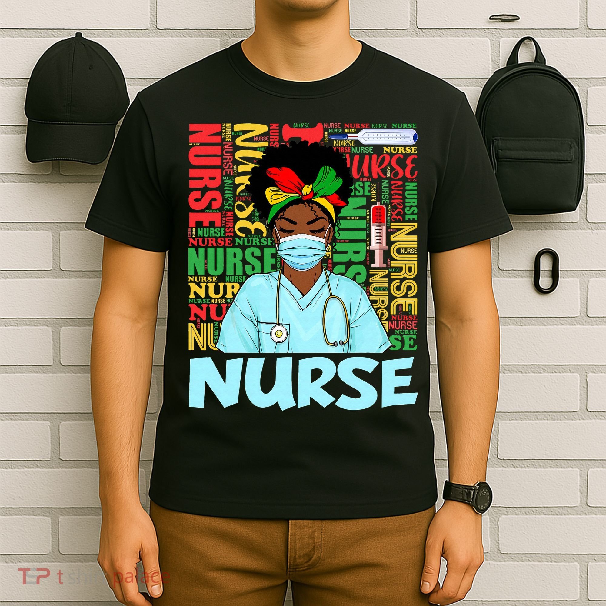 Black Nurse Black History Juneteenth Melanin T-Shirt