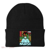Black Nurse Black History Juneteenth Melanin Beanie thumb 0