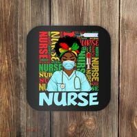 Black Nurse Black History Juneteenth Melanin Coaster thumb 0