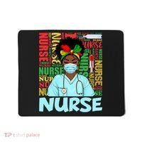 Black Nurse Black History Juneteenth Melanin Mousepad thumb 0