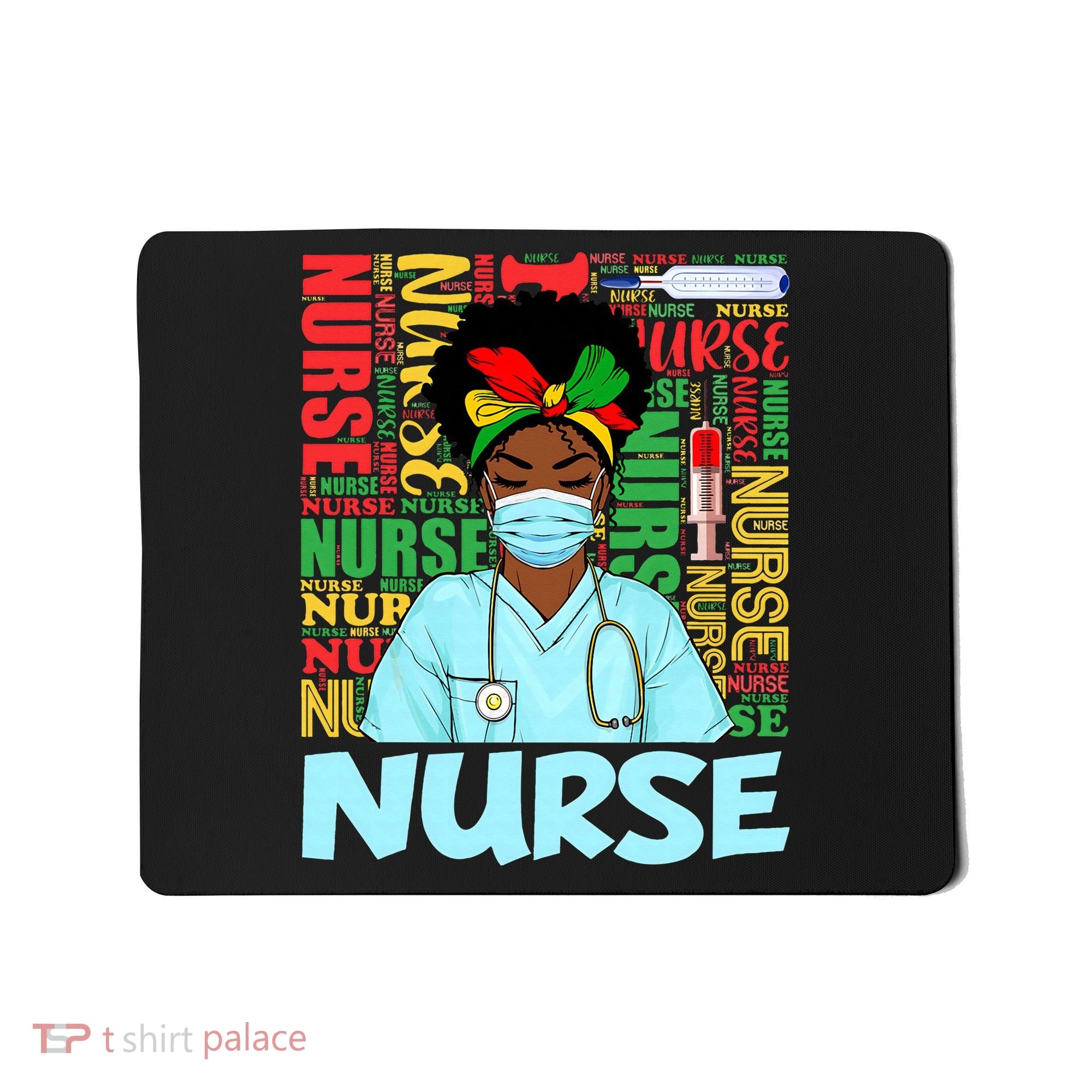 Black Nurse Black History Juneteenth Melanin Mousepad
