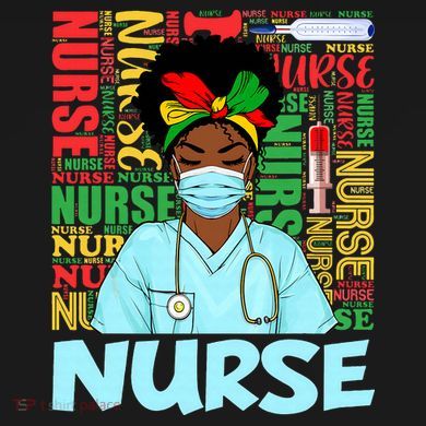 Black Nurse Black History Juneteenth Melanin Tie-Dye Long Sleeve Shirt