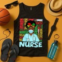 Black Nurse Black History Juneteenth Melanin Tank Top thumb 4