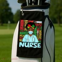 Black Nurse Black History Juneteenth Melanin Golf Towel thumb 2
