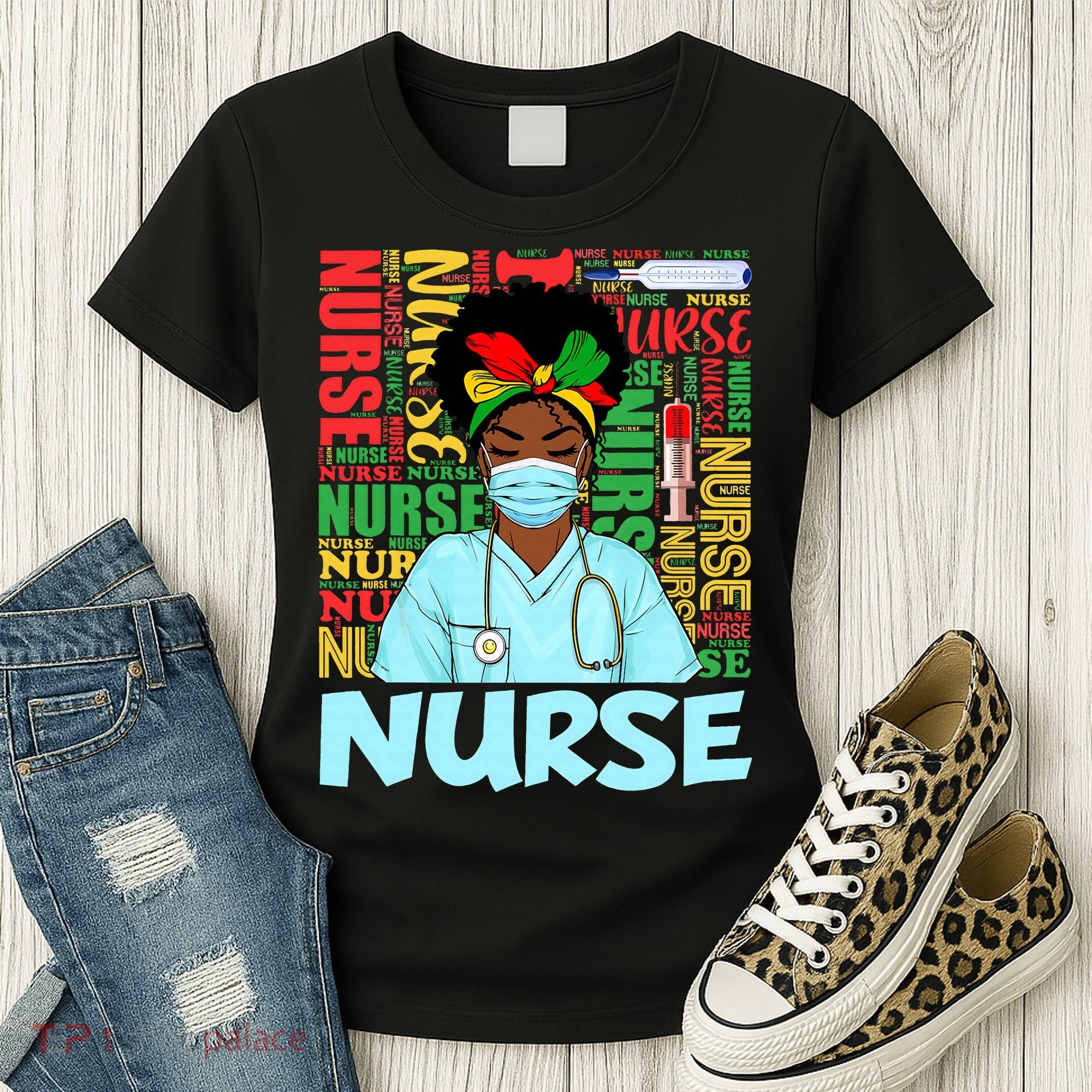 Black Nurse Black History Juneteenth Melanin Women's T-Shirt