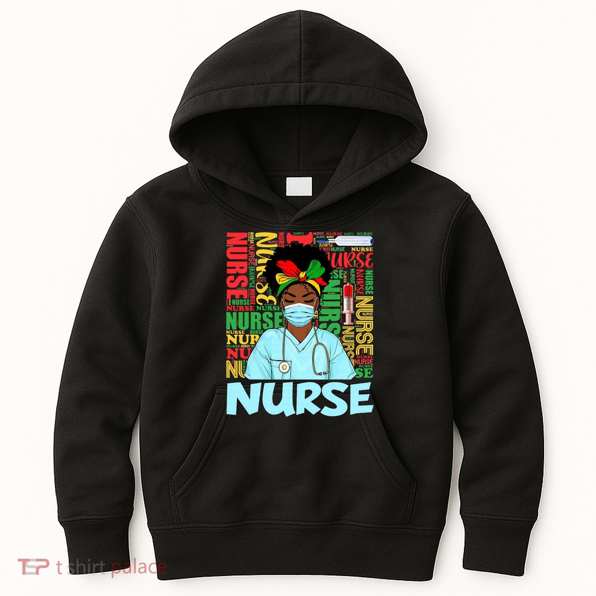 Black Nurse Black History Juneteenth Melanin Kids Hoodie