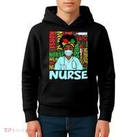 Black Nurse Black History Juneteenth Melanin Kids Hoodie thumb 4