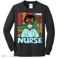 Black Nurse Black History Juneteenth Melanin Kids Long Sleeve Shirt thumb 0