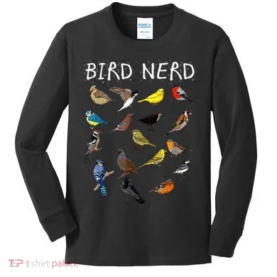 Bird Nerd Kids Long Sleeve Shirt