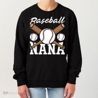 Baseball Nana Batter Sport Baseball Player Grandma Baseball Women's Sweatshirt thumb 0