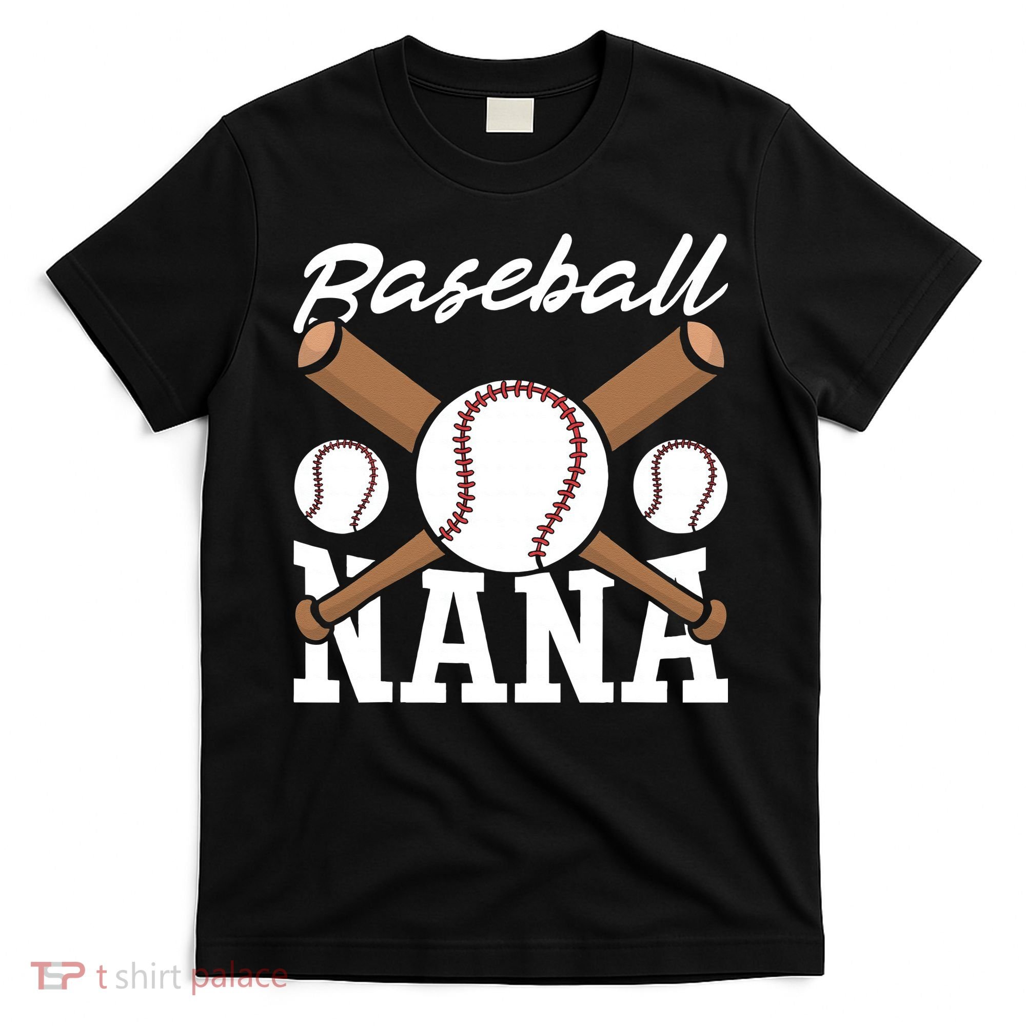 Baseball Nana Batter Sport Baseball Player Grandma Baseball T-Shirt