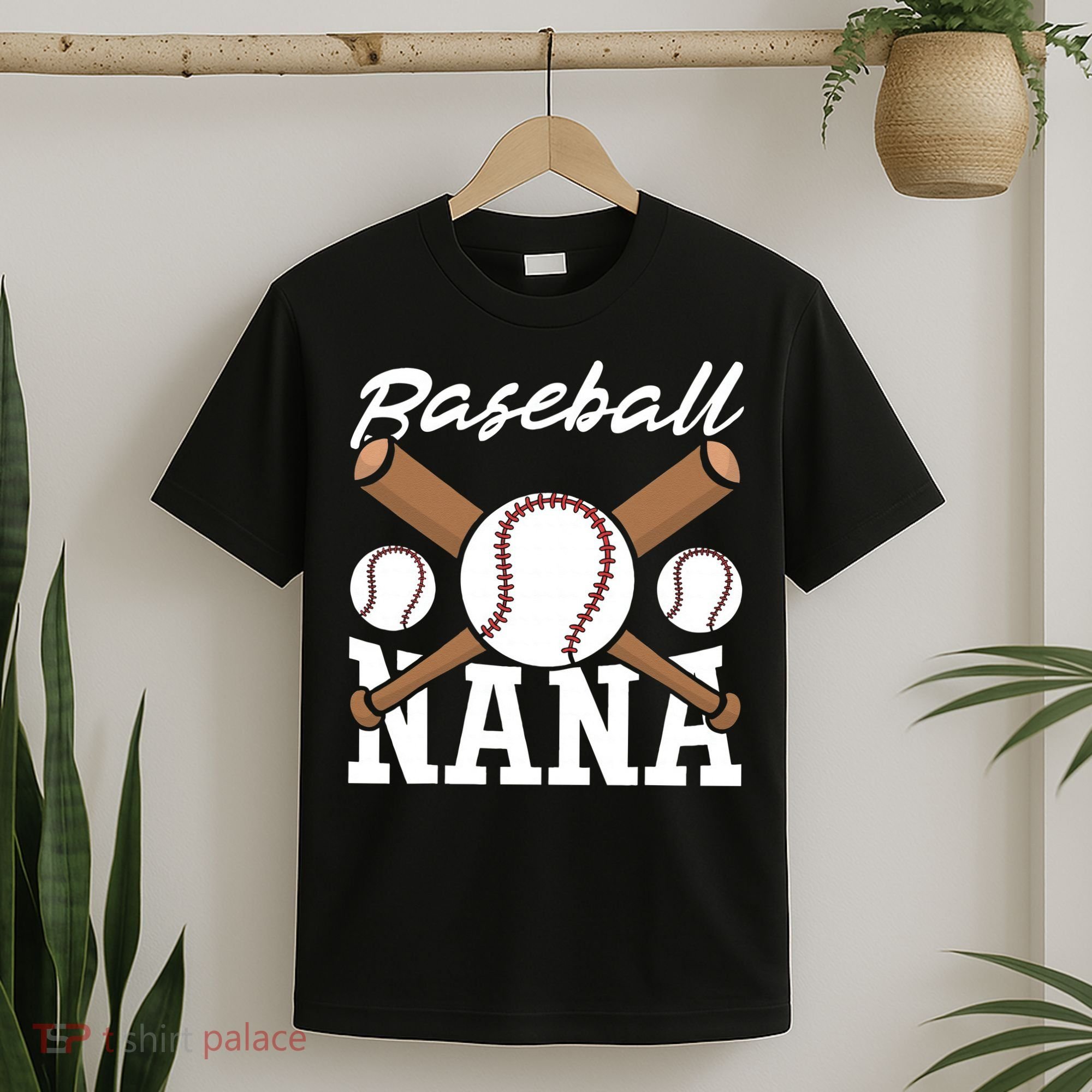 Baseball Nana Batter Sport Baseball Player Grandma Baseball T-Shirt