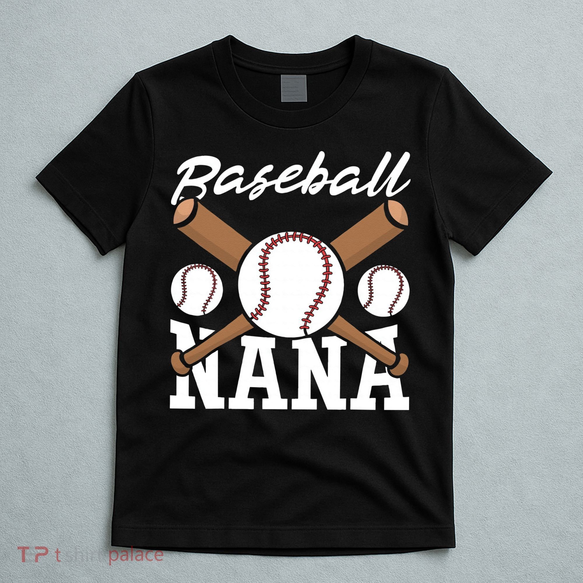 Baseball Nana Batter Sport Baseball Player Grandma Baseball T-Shirt