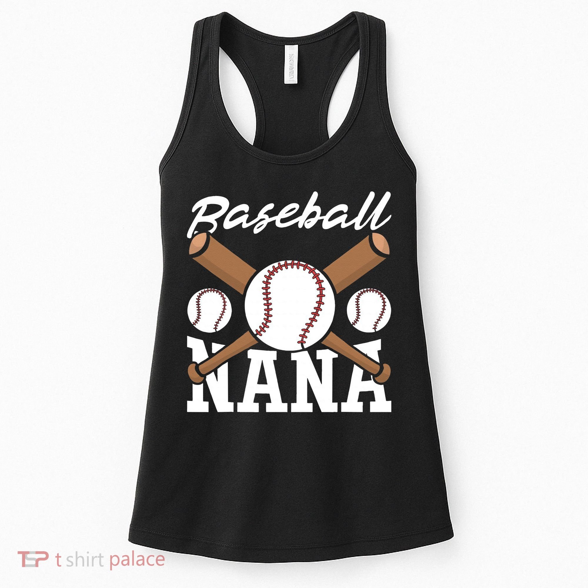 Baseball Nana Batter Sport Baseball Player Grandma Baseball Women's Tank Top
