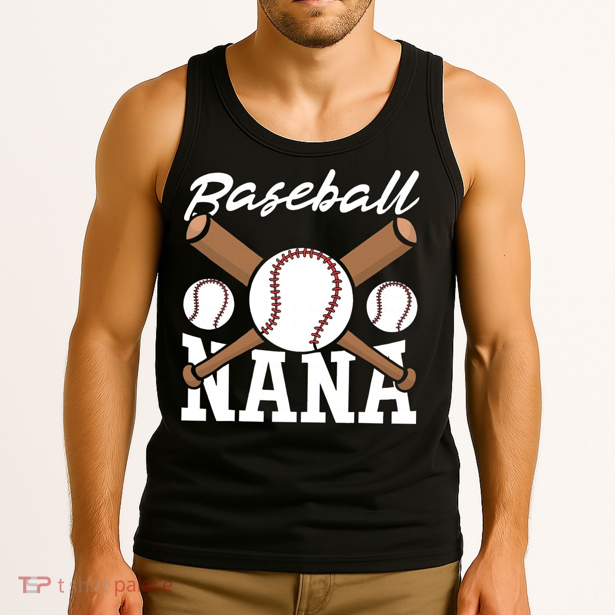 Baseball Nana Batter Sport Baseball Player Grandma Baseball Tank Top