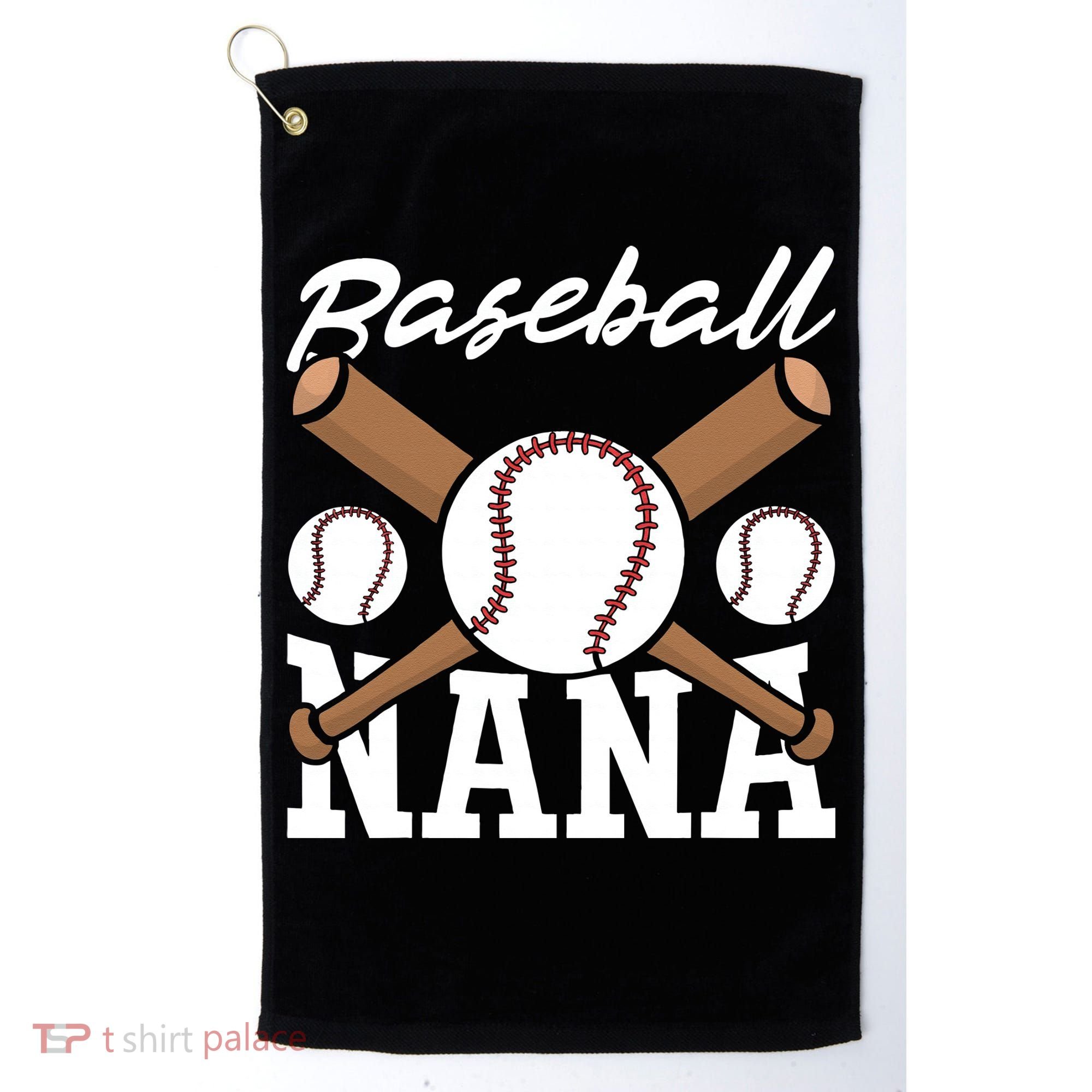 Baseball Nana Batter Sport Baseball Player Grandma Baseball Golf Towel