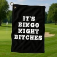 Bingo Night Bitches Bingo Lover Player Game Night Funny Gift Golf Towel thumb 1