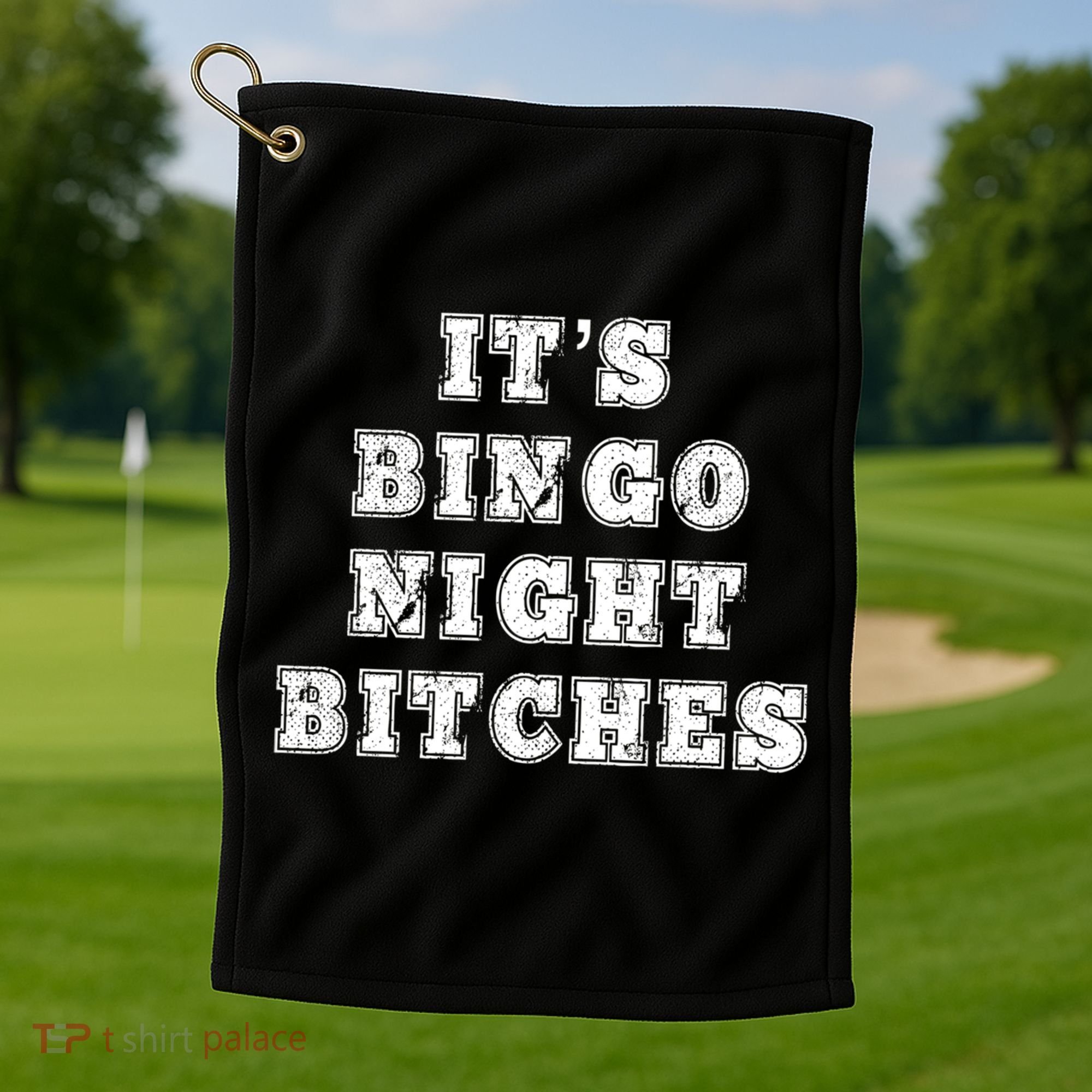 Bingo Night Bitches Bingo Lover Player Game Night Funny Gift Golf Towel