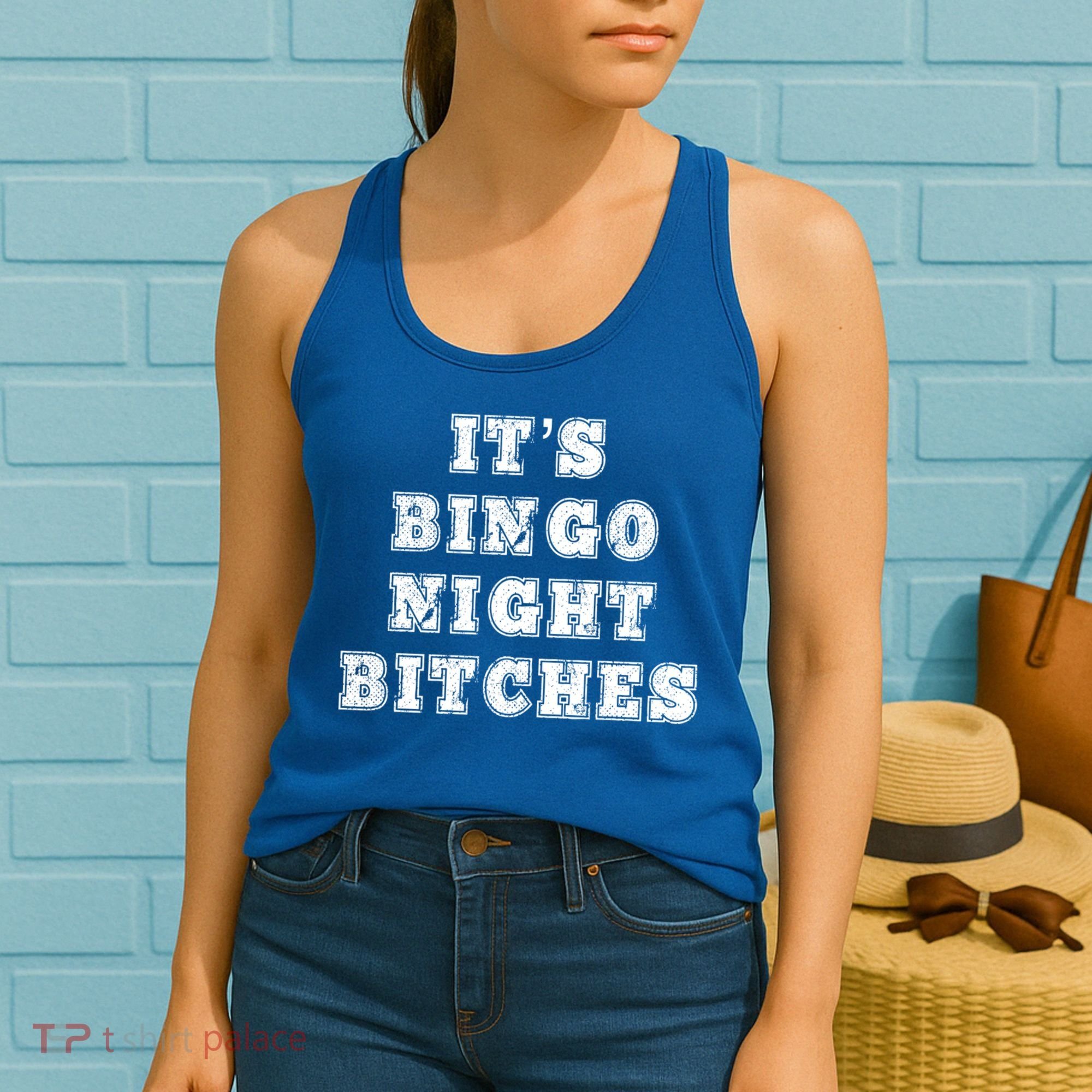 Bingo Night Bitches Bingo Lover Player Game Night Funny Gift Women's Tank Top