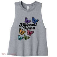 Blessed Nana Beautiful Grandparents Day Gift Women's Racerback Cropped Tank thumb 0