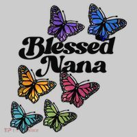 Blessed Nana Beautiful Grandparents Day Gift Performance Fleece Hoodie thumb 2