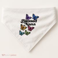 Blessed Nana Beautiful Grandparents Day Gift USA-Made Doggie Bandana thumb 0