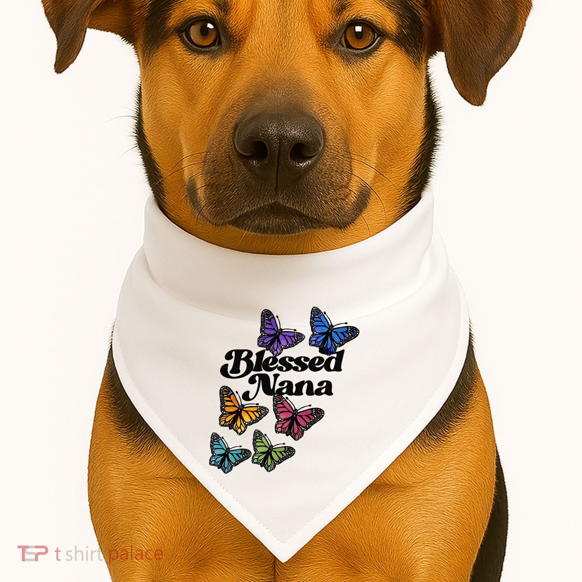 Blessed Nana Beautiful Grandparents Day Gift USA-Made Doggie Bandana