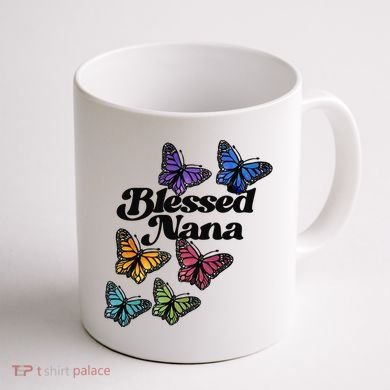 Blessed Nana Beautiful Grandparents Day Gift Coffee Mug back