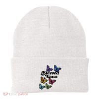 Blessed Nana Beautiful Grandparents Day Gift Beanie thumb 0