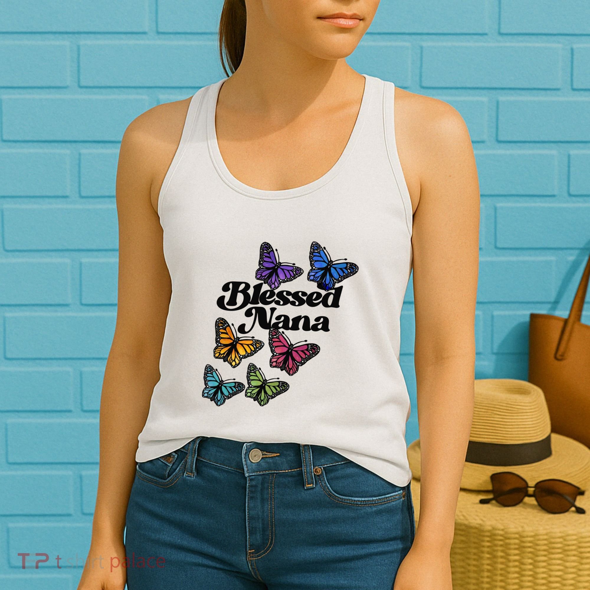 Blessed Nana Beautiful Grandparents Day Gift Women's Tank Top