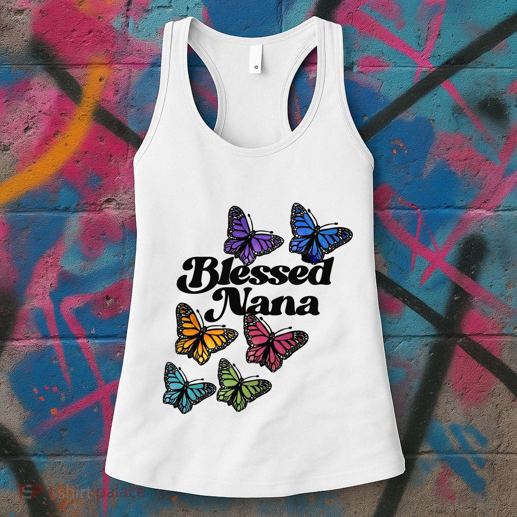 Blessed Nana Beautiful Grandparents Day Gift Women's Tank Top