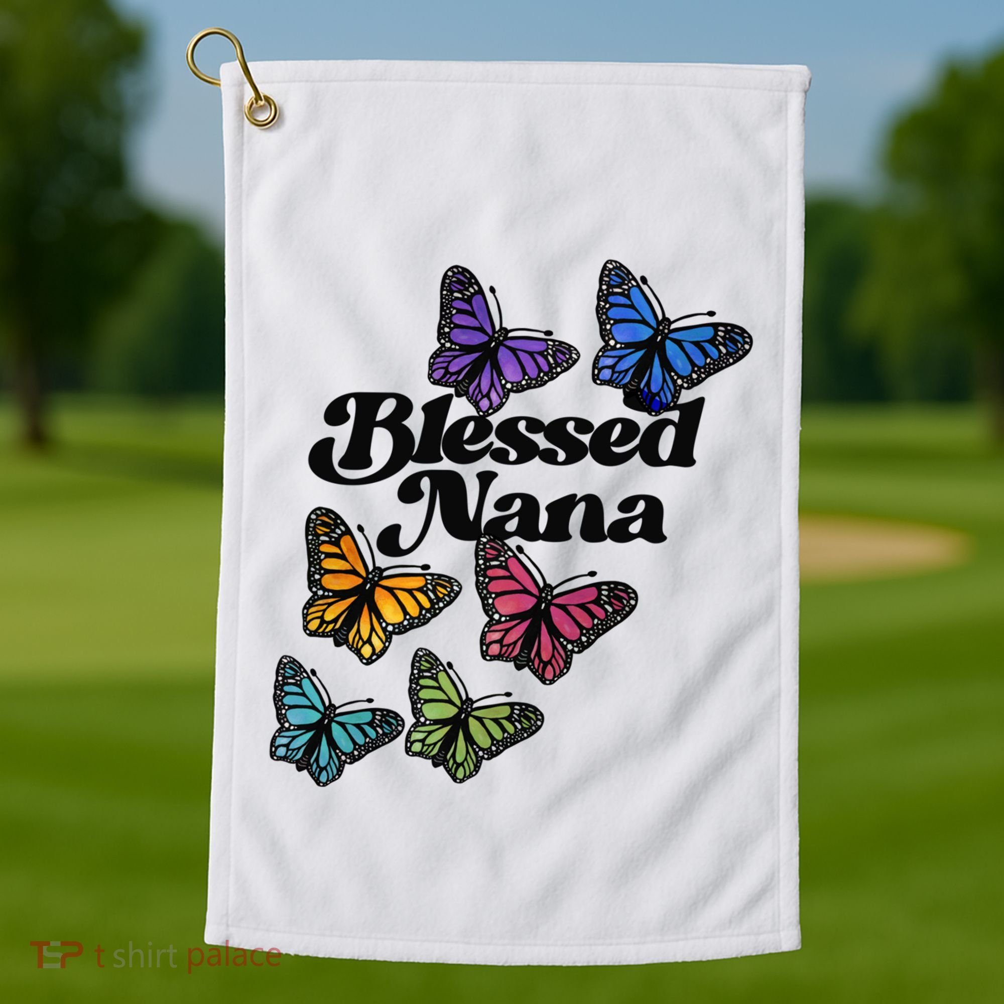 Blessed Nana Beautiful Grandparents Day Gift Golf Towel