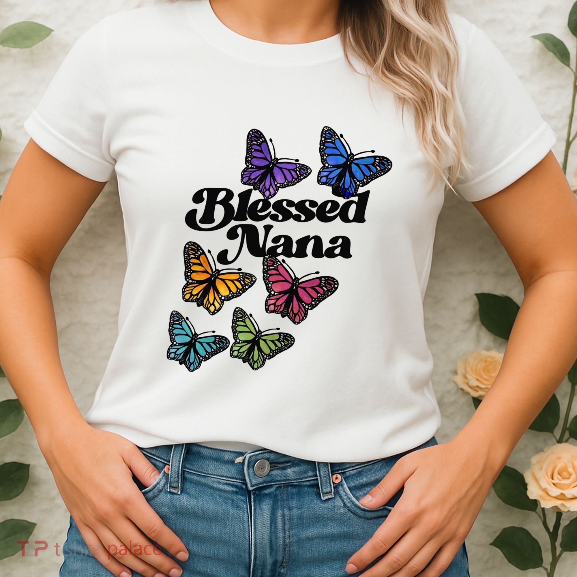 Blessed Nana Beautiful Grandparents Day Gift Women's T-Shirt