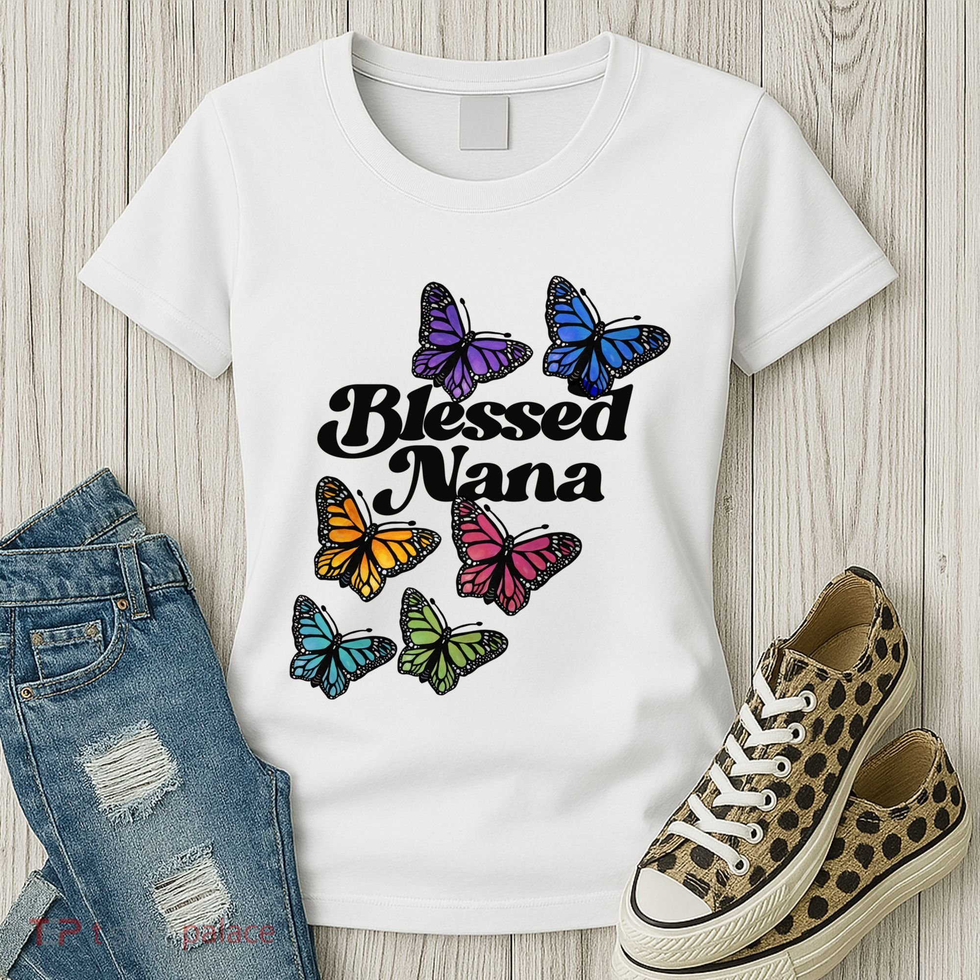 Blessed Nana Beautiful Grandparents Day Gift Women's T-Shirt