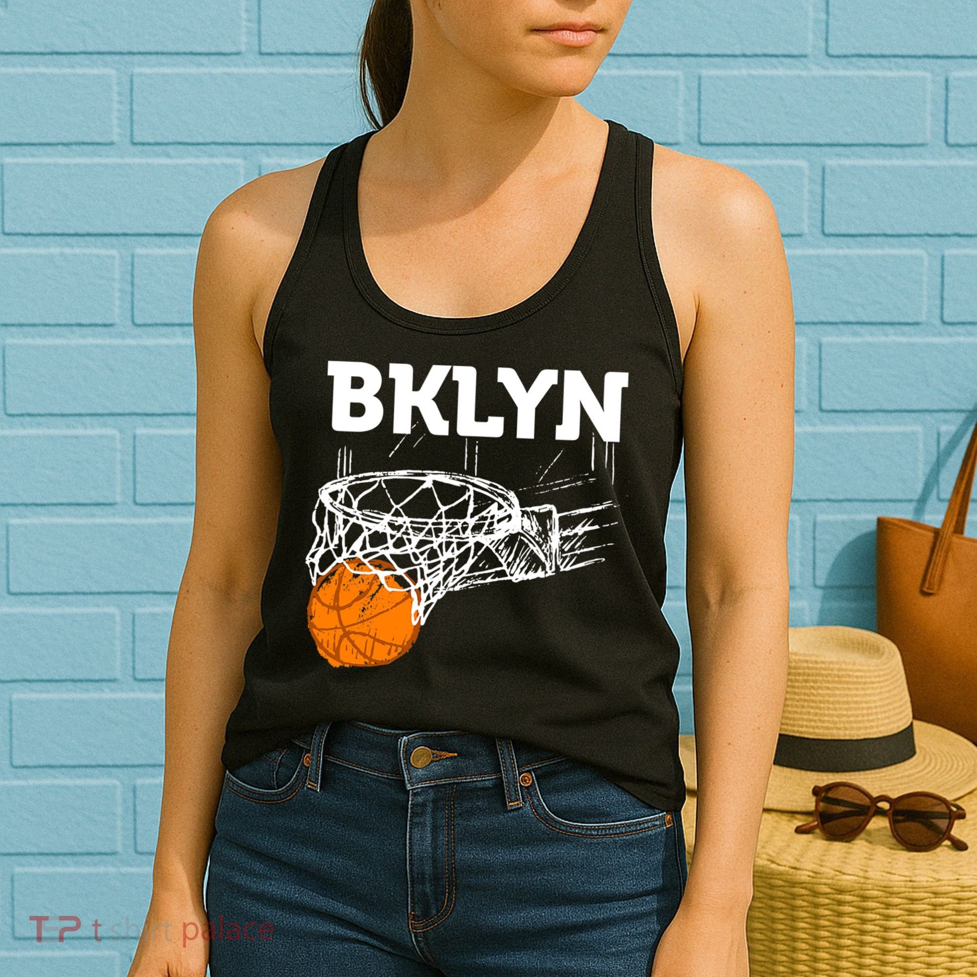 Brooklyn NYC Basketball Net Gift Funny New York City Women's Tank Top