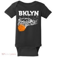 Brooklyn NYC Basketball Net Gift Funny New York City Baby Bodysuit thumb 0