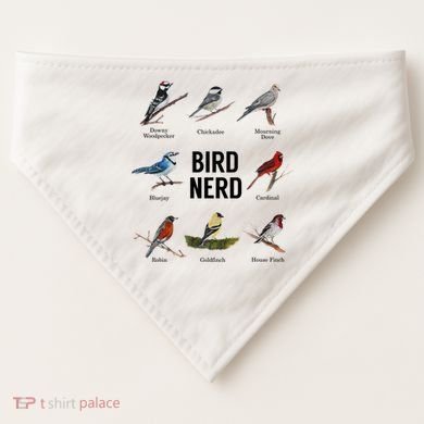 Bird Nerd Bird Lover Or Watcher Gift USA-Made Doggie Bandana