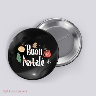 Buon Natale Christmas Italy Italians Gift Button