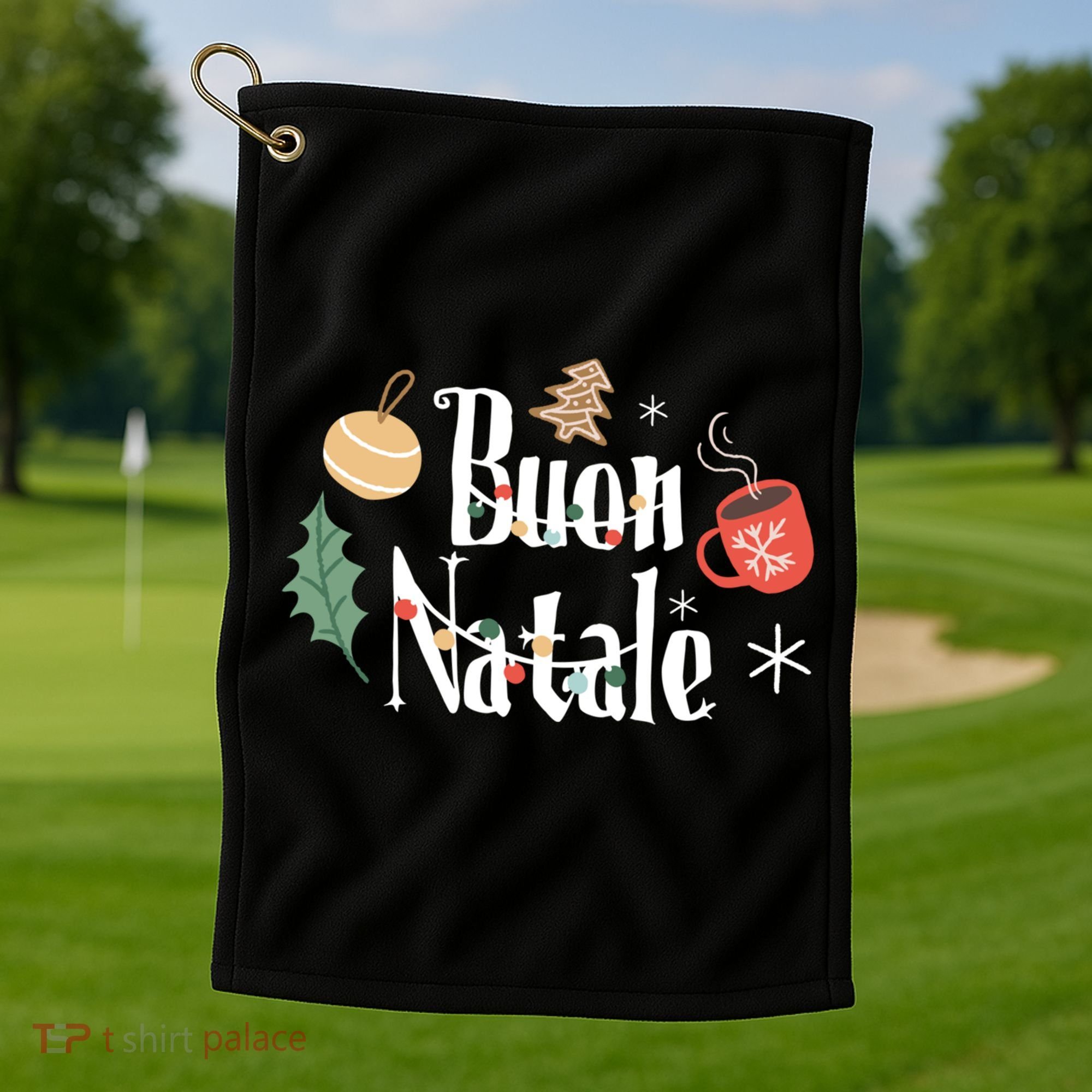 Buon Natale Christmas Italy Italians Gift Golf Towel