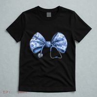 Blue Nurse Coquette Bow Stethoscope Nursing Medical Doctor T-Shirt thumb 5