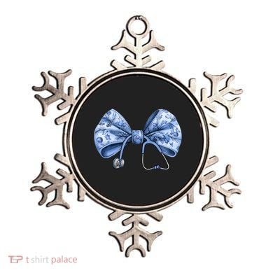 Blue Nurse Coquette Bow Stethoscope Nursing Medical Doctor Ornament