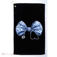 Blue Nurse Coquette Bow Stethoscope Nursing Medical Doctor Golf Towel thumb 0