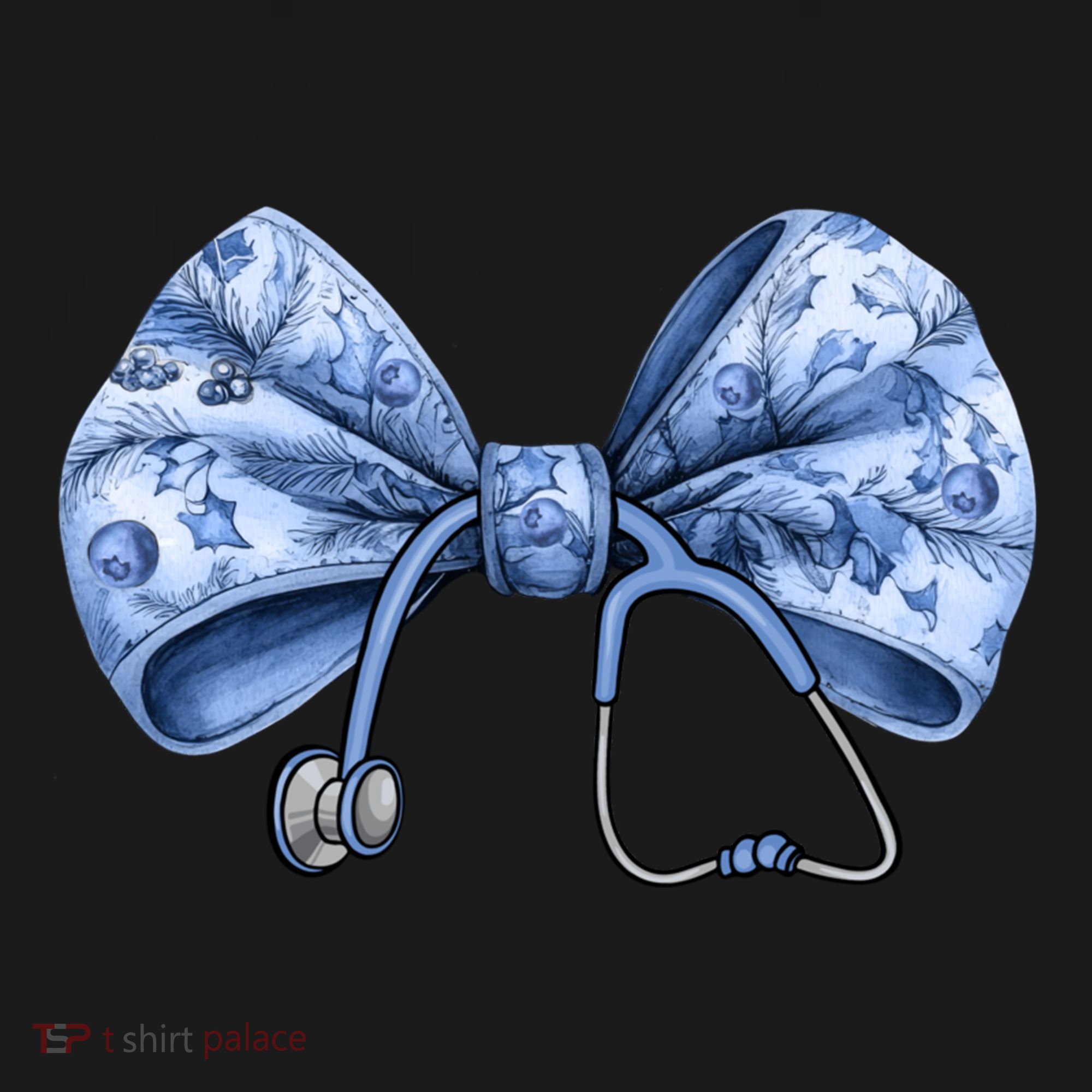 Blue Nurse Coquette Bow Stethoscope Nursing Medical Doctor Visor