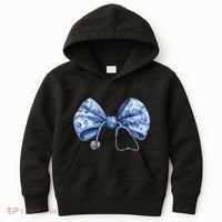 Blue Nurse Coquette Bow Stethoscope Nursing Medical Doctor Kids Hoodie thumb 0