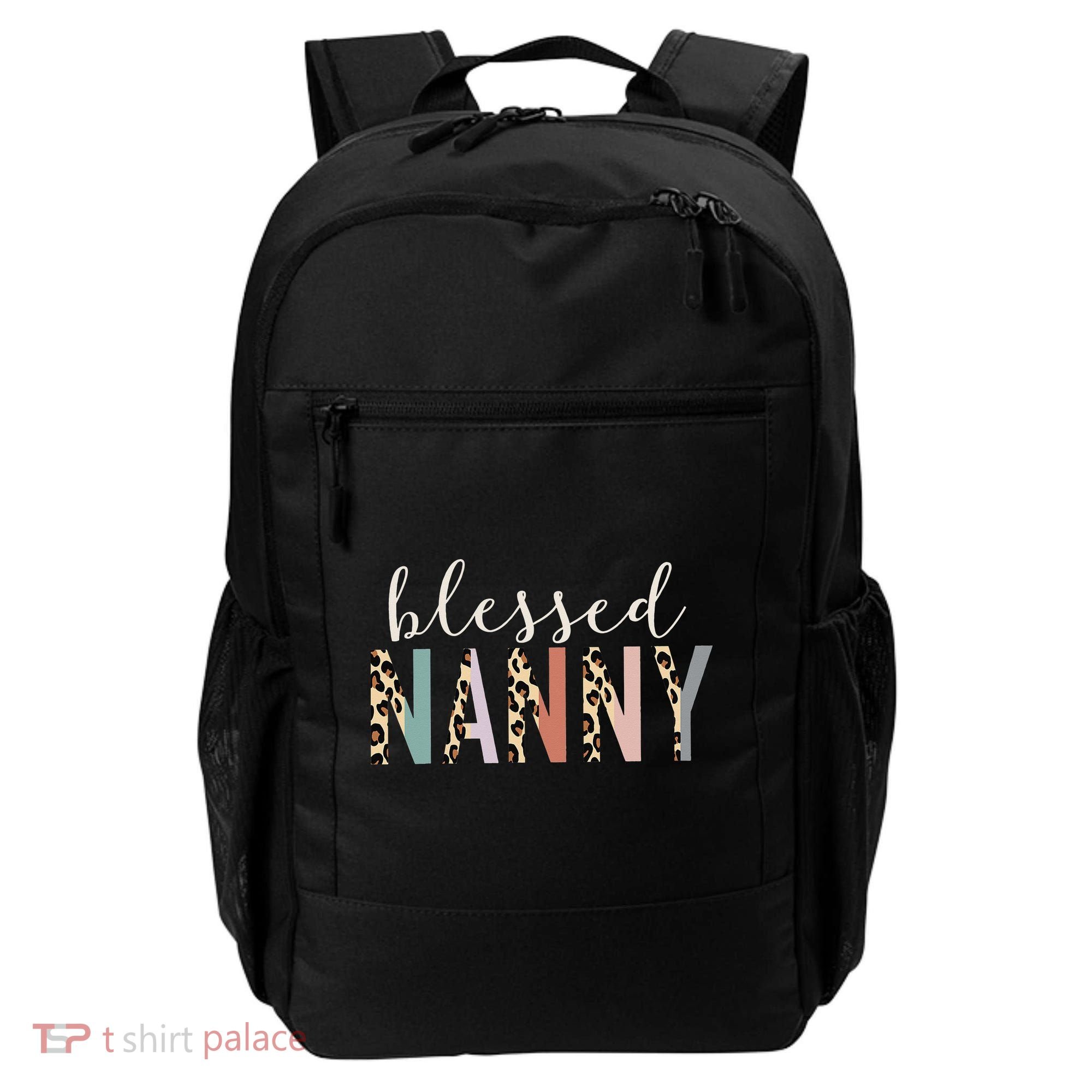 Blessed Nanny Cute Leopard Print Backpack