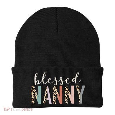 Blessed Nanny Cute Leopard Print Beanie