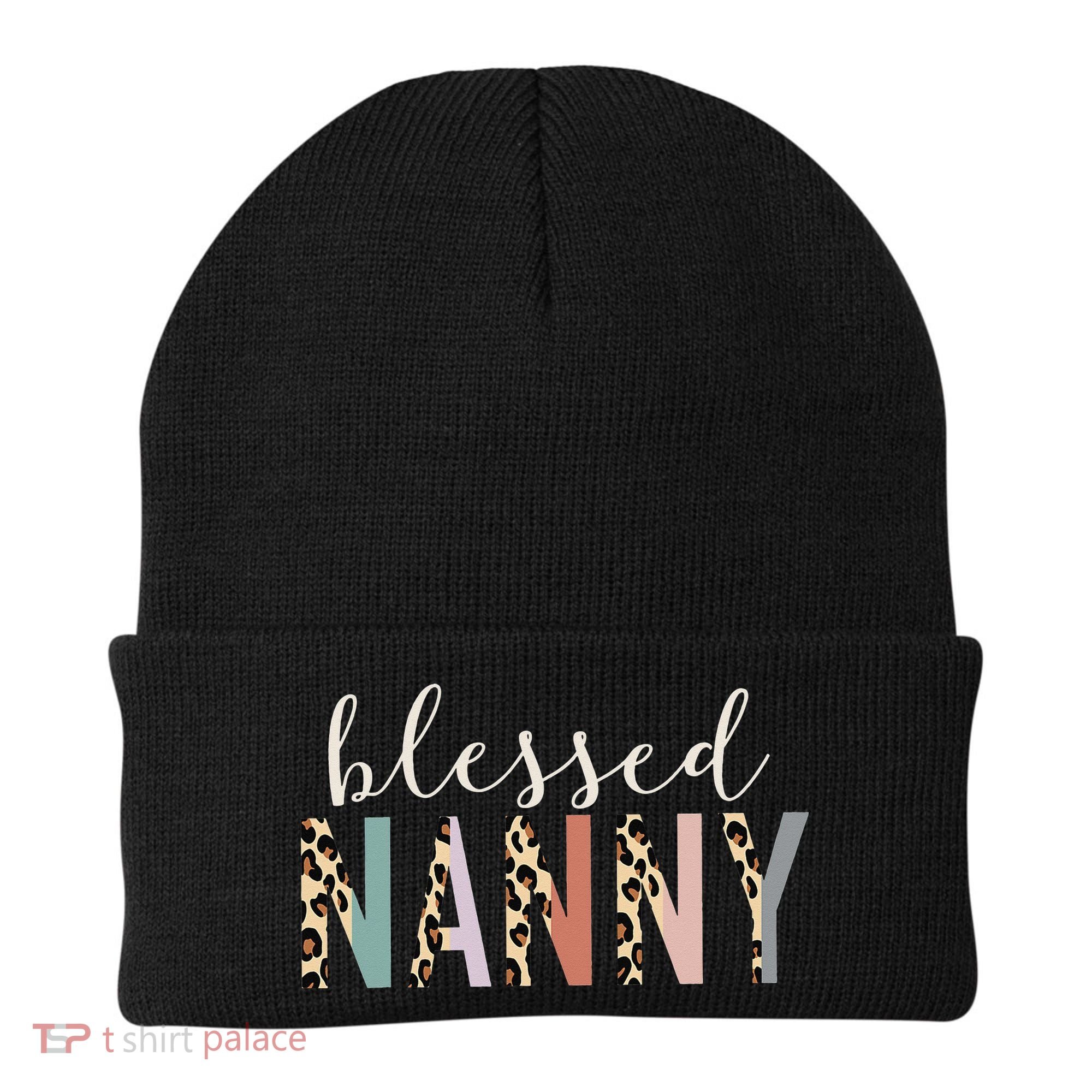 Blessed Nanny Cute Leopard Print Beanie