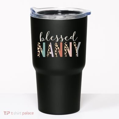 Blessed Nanny Cute Leopard Print Tumbler
